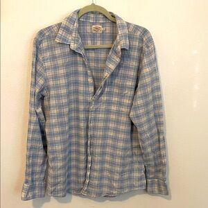 Faherty Linen Cotton Blend Lightweight button down Shirt